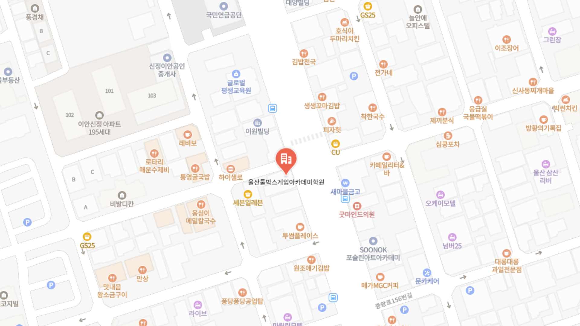 학원 위치 지도